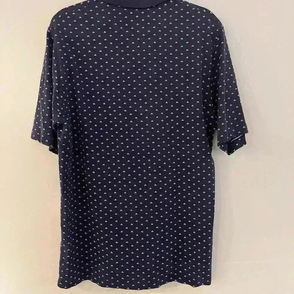 Polo Golf Ralph Lauren Men’s Medium Navy Blue Triangle Design Shirt - Picture 3 of 7